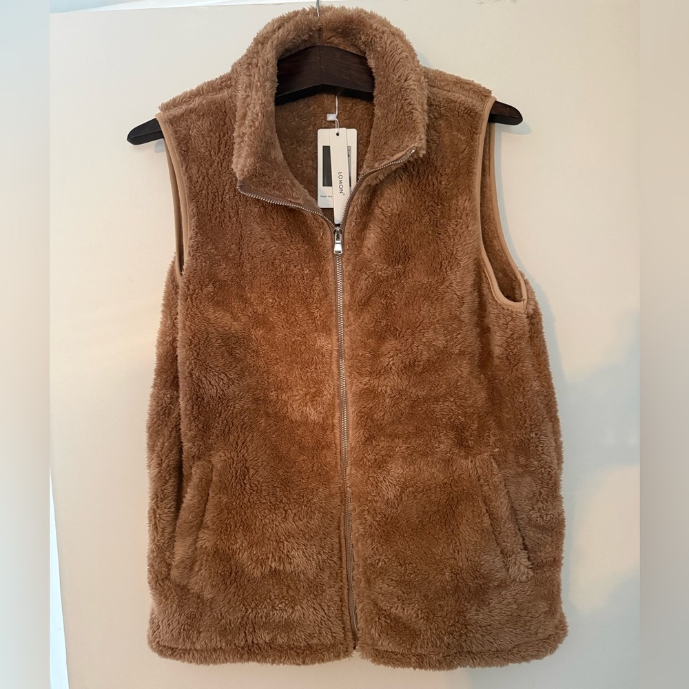 Cozy Brown Fleece Vest